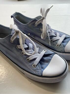 High Point Blue Tie Dye Canvas Low Top Sneakers Size 6 Classic Lace Up Shoes